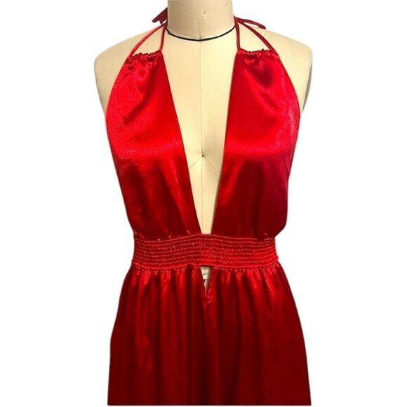 Free People NWT Look In To The Sun Gown in the color Red Racer size S - Picture 4 of 9